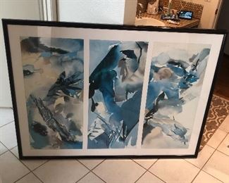 PETER KITCHELL Palmate DRAGON. All 3 panels are individually signed.