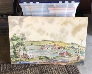 Original Painted hardboard art- Joseph Gaxan