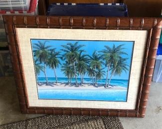 RON PETERS framed tropical print