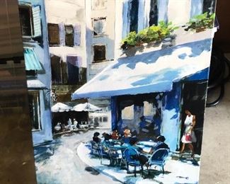 Stretched canvas signed Dominguez