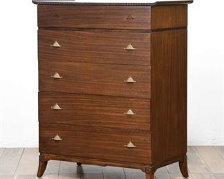 Vintage Traditional Rway Wooden 5-Drawer Tall Dresser 