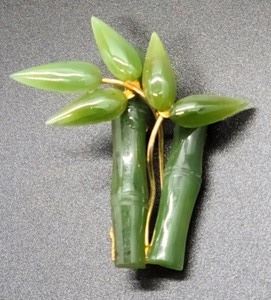 Jade Bamboo Broach