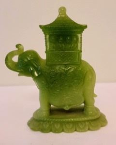Jade Elephant. Looks to be real jade. Measures 4” wide and 5” high.