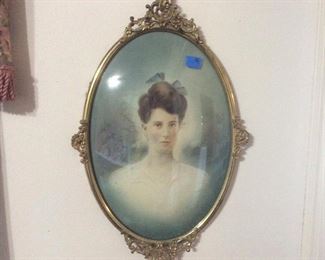antique framed portrait