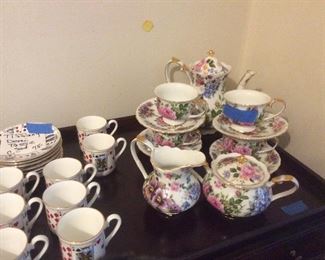 more tea sets and Tiffany mugs