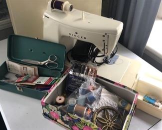 Singer Sewing Machine with Supplies