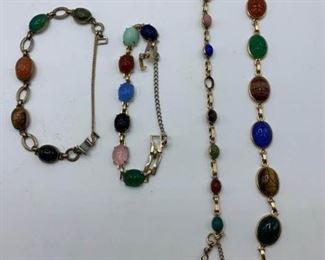 Vintage Jewelry Scarab Bracelets