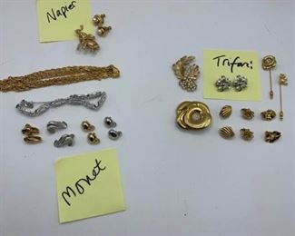 Vintage Jewelry Trifari, Monet, and Napier