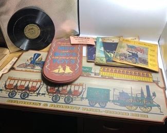 Vintage Train Decor and Magazines