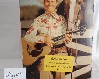 Gene Autry Record Store Promotional Stand Up
