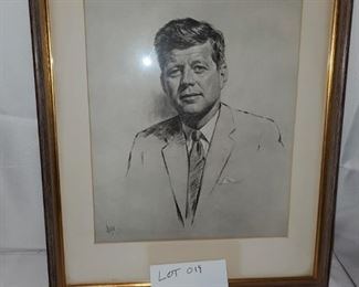 Portrait of President John F Kennedy