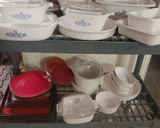 Various Corning in blue cornflower pattern