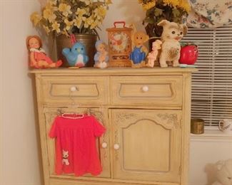 Armoire/ chest of drawers. Vintage toys