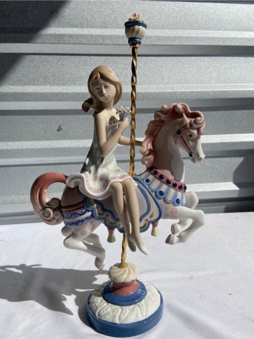 001 Lladro Girl on A Carousel Horse
