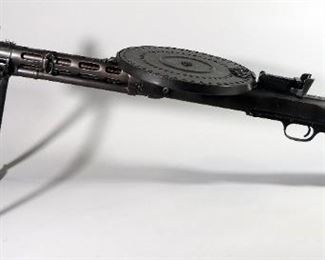 Keeter Creek Machine DP 28 Semi-Auto 7.62x54R Machine Gun SN# KCMO1-00010/ BD 929, With Foldout Bipod And 2 Total Drum Mags, In Soft Gun Sleeve