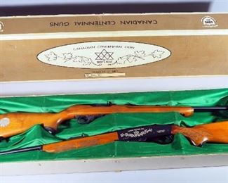 Canadian Centennial Edition Matched Guns Set (2 Rifles, Remington And Ruger), SN#s C 0258 And C258, See Description For Gun Details, In Original Box