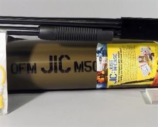Mossberg JIC M500 12 ga Pump Action Shotgun SN# U723120, With Survival Kit In A Sardine Can And Paperwork, In Just-In-Case (JIC) Airtight Container