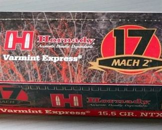 Hornady 17 Mach 2 Ammo, Approx 500 Rds