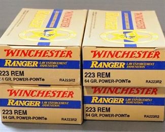 Winchester Ranger Law Enforcement .223 REM Ammo, Approx 80 Rds