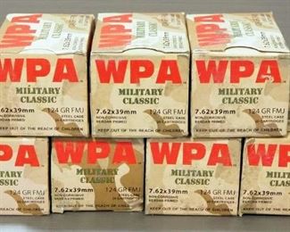 WPA Military Classic 7.62 x 39 Ammo, Approx 140 Rds