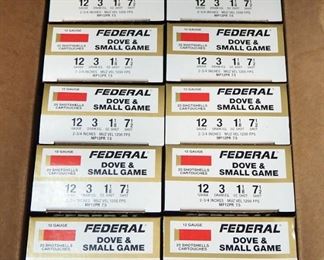 Federal 12 ga Dove And Small Game Ammo, Approx 250 Rds