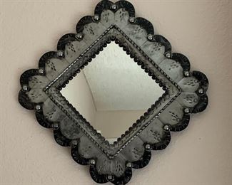 Hammered Tin Mirror Small