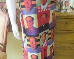 Important 1995 Vivienne Tam "Mao" Dress featuring satirical pop art images of Chinese Communist Party Leader Mao Zedong.