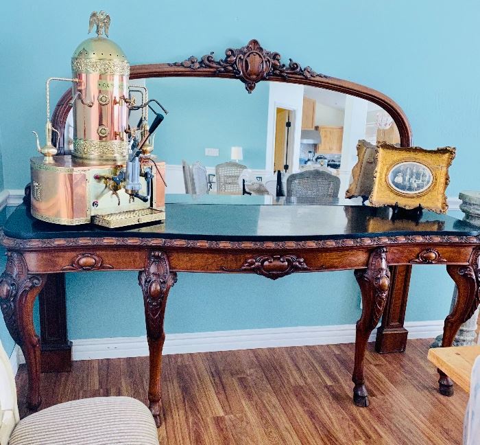 1800’s Louis XVI Marble Top Buffet/Vanity