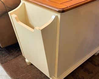 Liberty Furniture End Table back side of table with magazine, newspaper or book storage