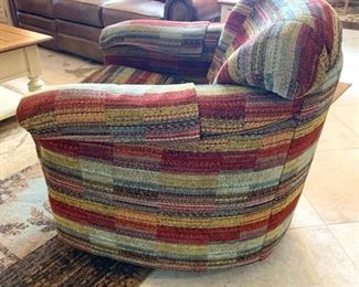 Flexsteel Swivel Rocking Chair is low profile 34" x 35"  (31" to top of seat back cushion)