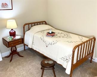 Antique Twin Bed Frame and Original Mattress Factory Mattress and Boxspring