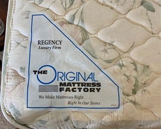 Antique Twin Bed Frame and Original Mattress Factory Mattress and Boxspring