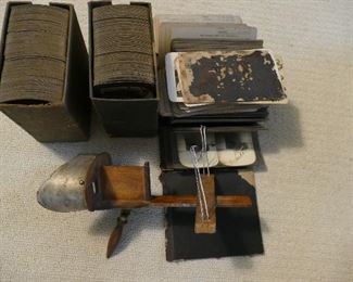 Stereoscope and over 200 World War 1 (the Great World War) stereo slides