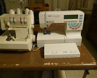 Pfaff Creative Design 7550 sewing machine and Pfaff Hobbylock 788 Serger