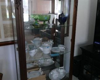 Side opening china cabinet