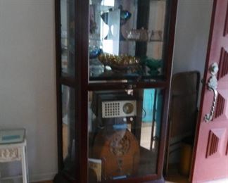 Sliding front china cabinet