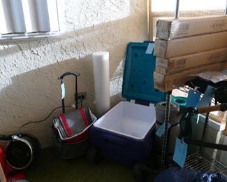 Coolers, beach tents