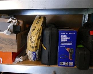 Many power tools, scope and electrical, plumbing and landscape supplies