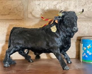 Vintage Spain Bull Figure Doll Spanish 9x4x12.5in HxWxD