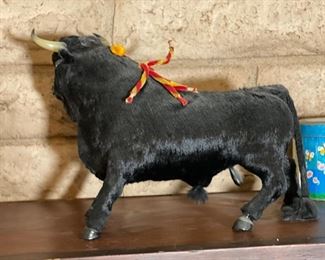 Vintage Spain Bull Figure Doll Spanish 9x4x12.5in HxWxD