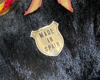 Vintage Spain Bull Figure Doll Spanish 9x4x12.5in HxWxD