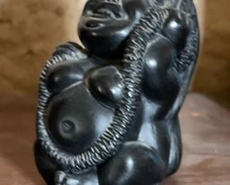 Lava Coco Joe Carved Figure 4in H