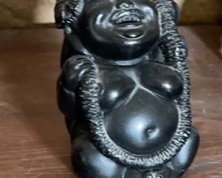 Lava Coco Joe Carved Figure 4in H