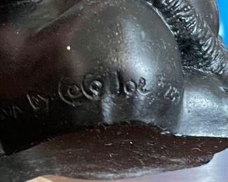 Lava Coco Joe Carved Figure 4in H