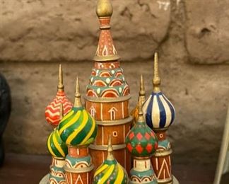 Wood Model Russian Onion Dome 6.5in H