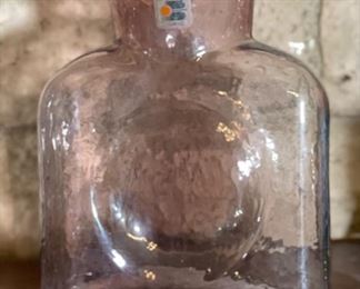 Blenko Double Spout Pitcher Purple 8in