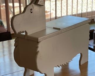 Wood Folk Art Terrier Dog Cabinet 22x8x30in HxWxD