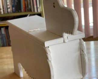 Wood Folk Art Terrier Dog Cabinet 22x8x30in HxWxD