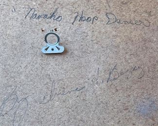 Irene A Begay Sand Painting Navajo Hoop Dancer #1 8x8in