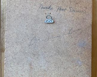 Irene A Begay Sand Painting Navajo Hoop Dancer #1 8x8in